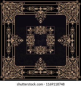 gold baroque classic frame. baroque ornamental elements. decorative frames gold baroque classic frame. baroque ornamental elements. decorative frames