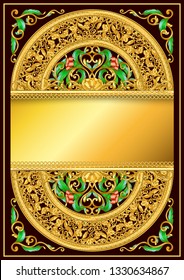 gold baroque ornament background