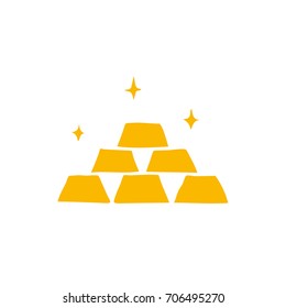 gold bars doodle icon