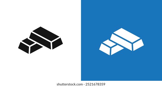 ícone de barras de ouro Vetor plano definir contorno