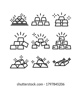 Gold Bars icon or logo isolated sign symbol vector illustration - Collection of high quality black style vector icons
