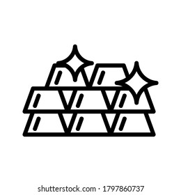 Gold Bars icon or logo isolated sign symbol vector illustration - high quality black style vector icons
