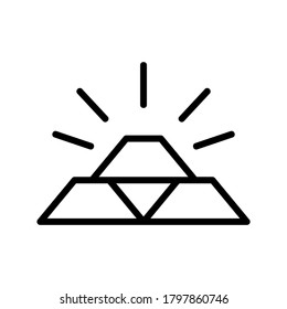 Icono de barras de oro o logotipo símbolo de signo aislado ilustración vectorial - iconos vectoriales de estilo negro de alta calidad
