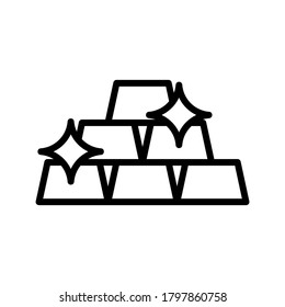 Gold Bars icon or logo isolated sign symbol vector illustration - high quality black style vector icons
