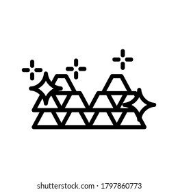 Gold Bars icon or logo isolated sign symbol vector illustration - high quality black style vector icons
