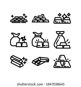 gold bars icon or logo isolated sign symbol vector illustration - Collection of high quality black style vector icons
