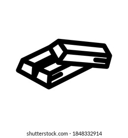 gold bars icon or logo isolated sign symbol vector illustration - high quality black style vector icons
