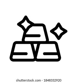icono de barras de oro o logotipo símbolo de signo aislado ilustración vectorial - iconos vectoriales de estilo negro de alta calidad
