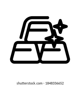 gold bars icon or logo isolated sign symbol vector illustration - high quality black style vector icons
