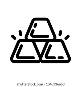 icono de barras de oro o logotipo símbolo de signo aislado ilustración vectorial - iconos vectoriales de estilo negro de alta calidad
