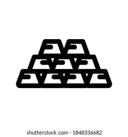icono de barras de oro o logotipo símbolo de signo aislado ilustración vectorial - iconos vectoriales de estilo negro de alta calidad
