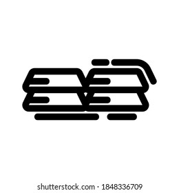 Symbol für Goldbarren oder Logo einzeln auf Zeichen, Vektorgrafik - hochwertige Vektorgrafiken im schwarzen Stil
