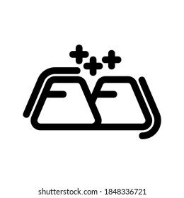gold bars icon or logo isolated sign symbol vector illustration - high quality black style vector icons
