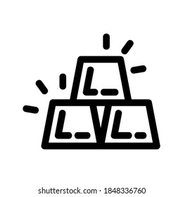 gold bars icon or logo isolated sign symbol vector illustration - high quality black style vector icons
