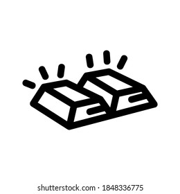 gold bars icon or logo isolated sign symbol vector illustration - high quality black style vector icons
