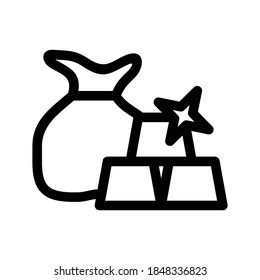 gold bars icon or logo isolated sign symbol vector illustration - high quality black style vector icons
