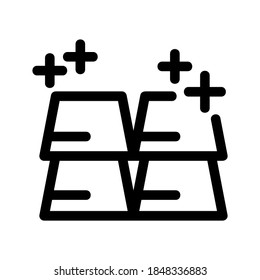 icono de barras de oro o logotipo símbolo de signo aislado ilustración vectorial - iconos vectoriales de estilo negro de alta calidad
