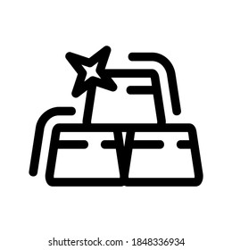 gold bars icon or logo isolated sign symbol vector illustration - high quality black style vector icons
