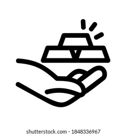 gold bars icon or logo isolated sign symbol vector illustration - high quality black style vector icons
