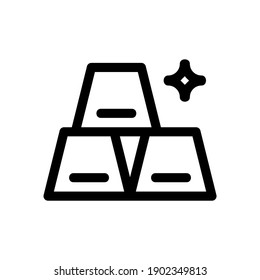 icono de barras de oro o logotipo símbolo de signo aislado ilustración vectorial - iconos vectoriales de estilo negro de alta calidad
