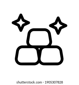 icono de barras de oro o logotipo símbolo de signo aislado ilustración vectorial - iconos vectoriales de estilo negro de alta calidad
