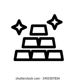 gold bars icon or logo isolated sign symbol vector illustration - high quality black style vector icons
