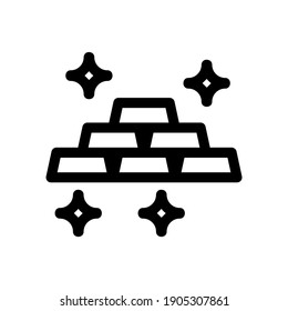 gold bars icon or logo isolated sign symbol vector illustration - high quality black style vector icons
