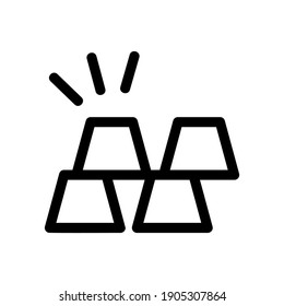 gold bars icon or logo isolated sign symbol vector illustration - high quality black style vector icons
