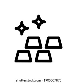 gold bars icon or logo isolated sign symbol vector illustration - high quality black style vector icons

