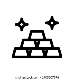 gold bars icon or logo isolated sign symbol vector illustration - high quality black style vector icons
