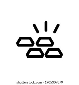 gold bars icon or logo isolated sign symbol vector illustration - high quality black style vector icons
