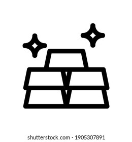gold bars icon or logo isolated sign symbol vector illustration - high quality black style vector icons

