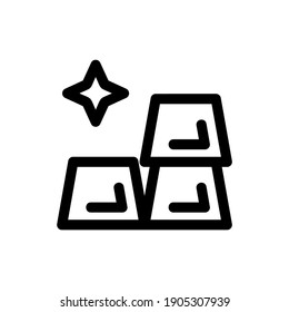 gold bars icon or logo isolated sign symbol vector illustration - high quality black style vector icons
