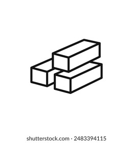gold bars icon logo sign vector outline