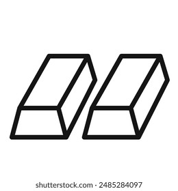 gold bars icon mark in filled style