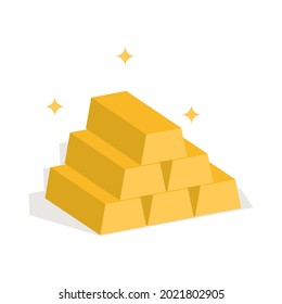 Diseño de ilustración vectorial de conjunto de iconos de barras doradas