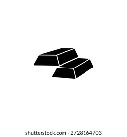 Gold bars icon silhouette vector illustration