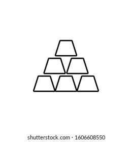gold bars icon. Simple thin line, outline vector of banking icons for ui and ux, website or mobile application