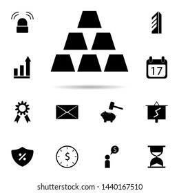 gold bars icon. Universal set of banking for website design and development, app development
