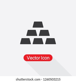 Gold Bars Icon Vector Illustration Eps10