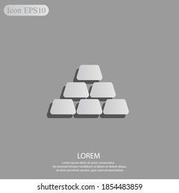 gold bars icon. Vector illustration EPS 10.