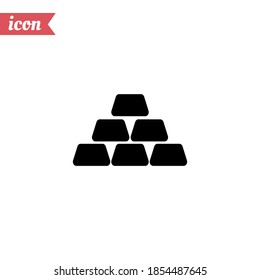 icono de barras de oro. Ilustración del vector EPS 10.