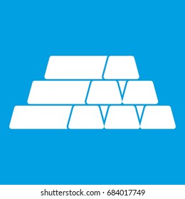 Gold bars icon white