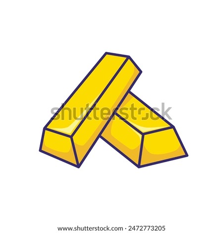 Gold bars isolated on transparent background. Golden bar with outline and filled vector icon. Sign, Symbol, mascot, logo illustration