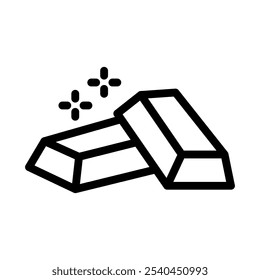 gold bars line icon illustration vector graphic. Simple element illustration vector graphic, suitable for app, websites, and presentations isolated on white background