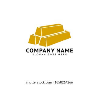 Gold Bars Logo Design Concept Vector