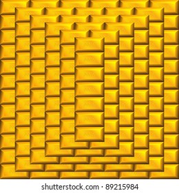gold bars pyramid