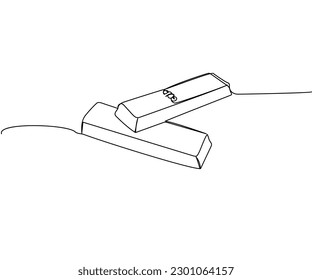 Gold bars, gold reserves one line art. Continuous line drawing of bank, money, finance, financial, payment, data, savings, economic, wealth, credit