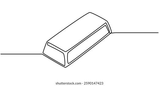 Gold bars, gold reserves one line art. Continuous line drawing of bank, money, finance, financial, payment, data, savings, economic, wealth, credit, Single one line drawing pile of gold bars.