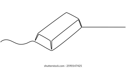 Gold bars, gold reserves one line art. Continuous line drawing of bank, money, finance, financial, payment, data, savings, economic, wealth, credit, Single one line drawing pile of gold bars.